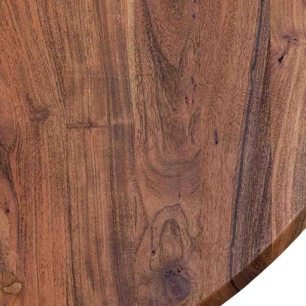 Tavolo da pranzo in legno marrone 130x130x75h cm