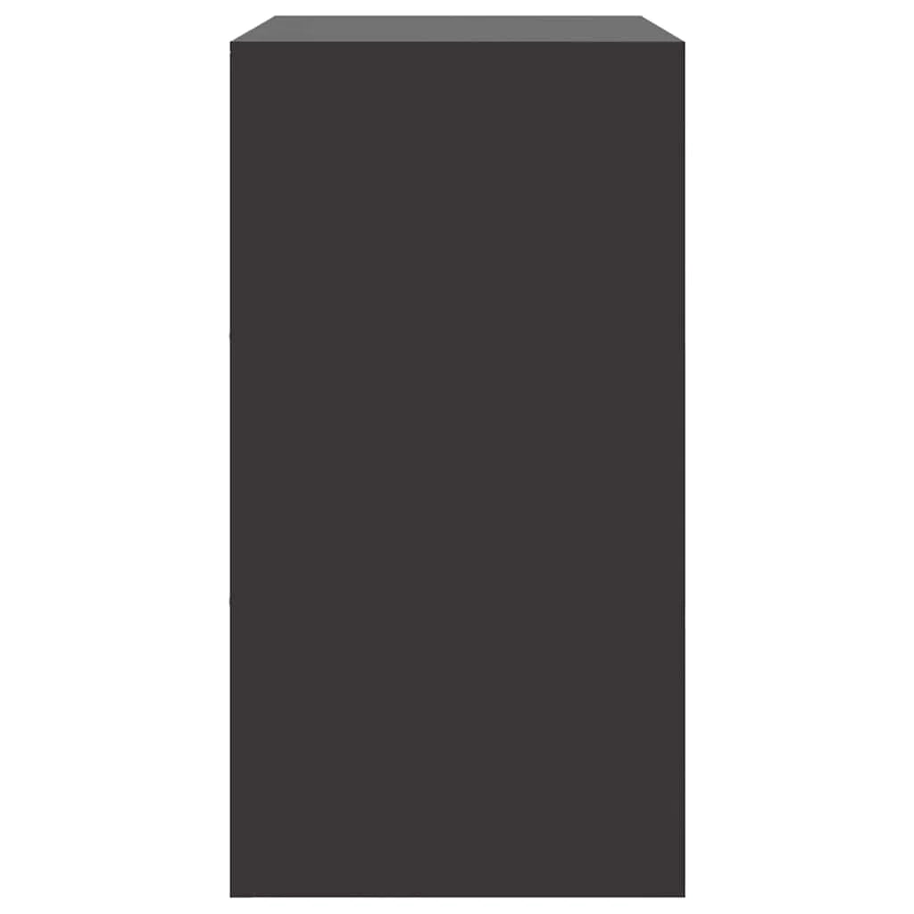 Buffet credenza cassettiera armadio mobile contenitore organizer per cucina soggiorno salotto 67 x 39 x 73 cm acciaio nero 02_0036014