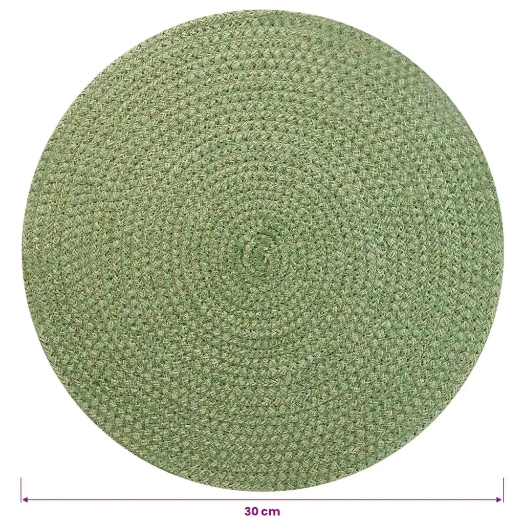 Sottobicchieri in juta 4 pcs Verde oliva Ø 30 cm 42012311