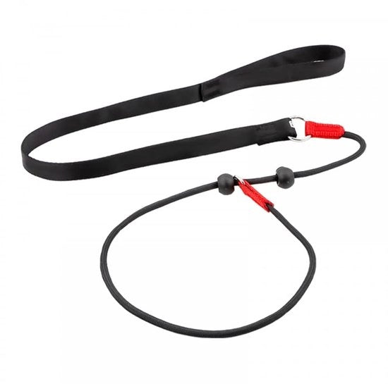 Cinturone per cani con cerniera integrata - Fila antiscivolo - Maniglione rivestito - Nero - Cavo di recupero - Adatto per cani grandi - 140 cm