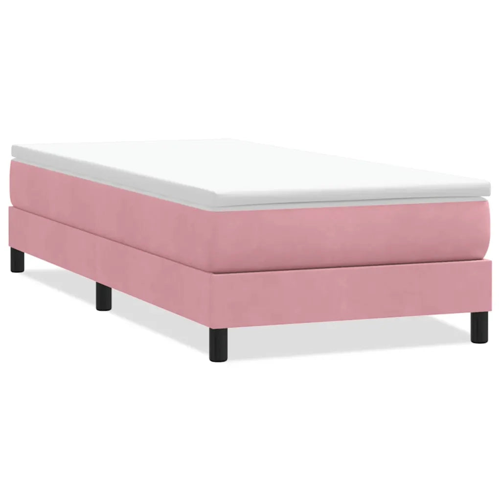 Letto a Molle senza Materasso-Struttura Letto Rosa 80x220 cm Velluto
