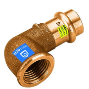 GOMITO 90  ° IN BRONZO A PRESSARE F X FIL F ACQUA/GAS- Diam. 18 x 1/2- FRABO- pezzi 1