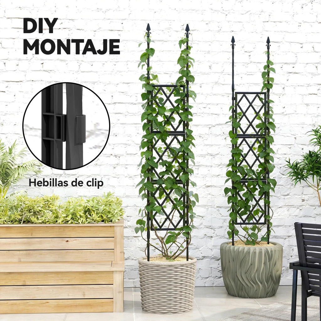 Griglia da Giardino Pieghevole ¨C zephmum ¨C Nero 85x197 cm