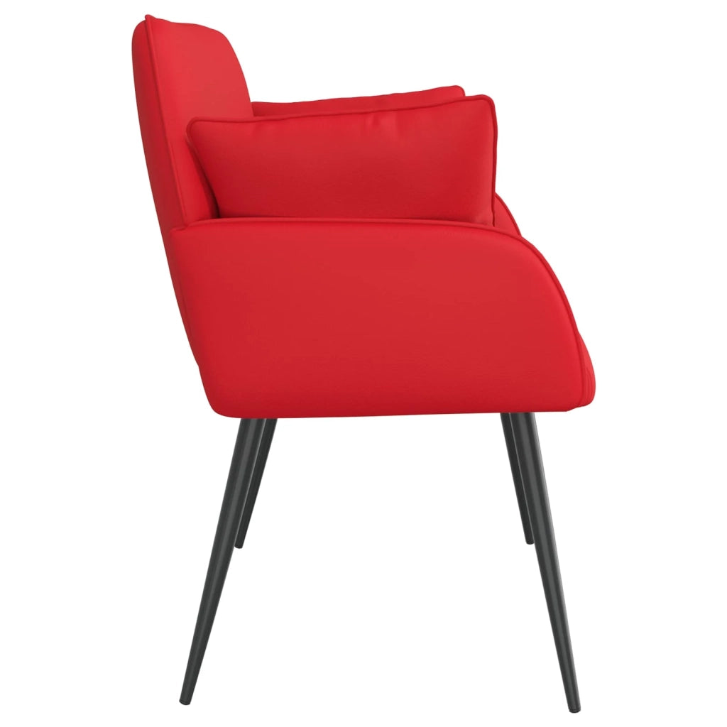 Divano a 2 posti con gambe in metallo 2 posto Rosso Similpelle 42051012
