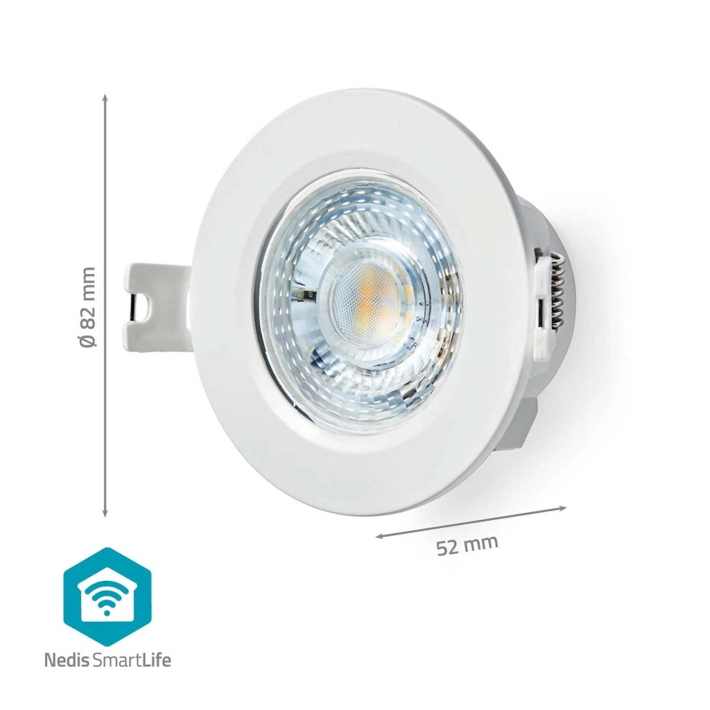Plafoniera intelligente Wi-Fi rotonda con angolo di emissione regolabile 360lm 6500k Bianco Nedis