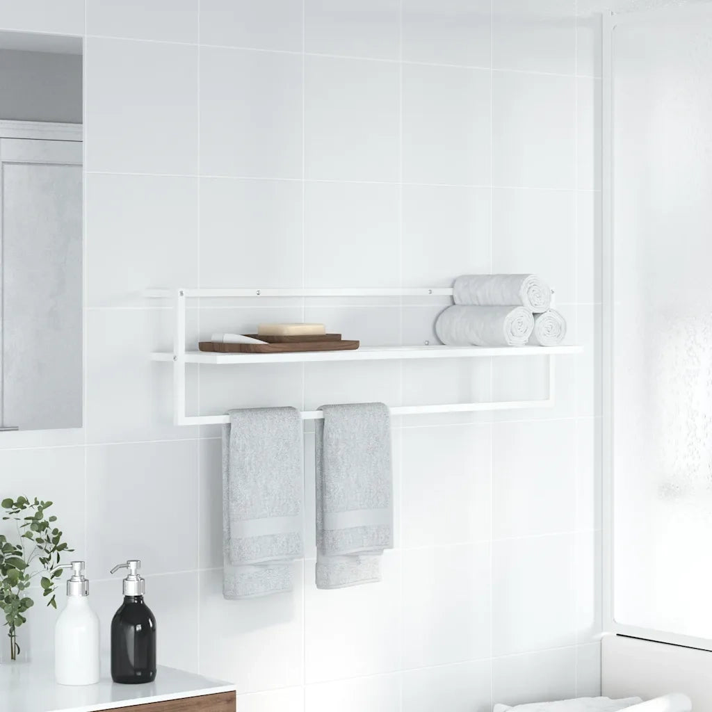 Portasciugamani Bianco 95x25x22 cm in Ferro 343093