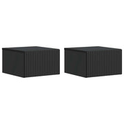 Mobiletto da notte a muro 2 pcs Nero 33 x 34,5 x 20 cm 898428