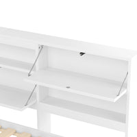 Divano letto - Xylo - 140x200cm testiera con contenitore, bianco