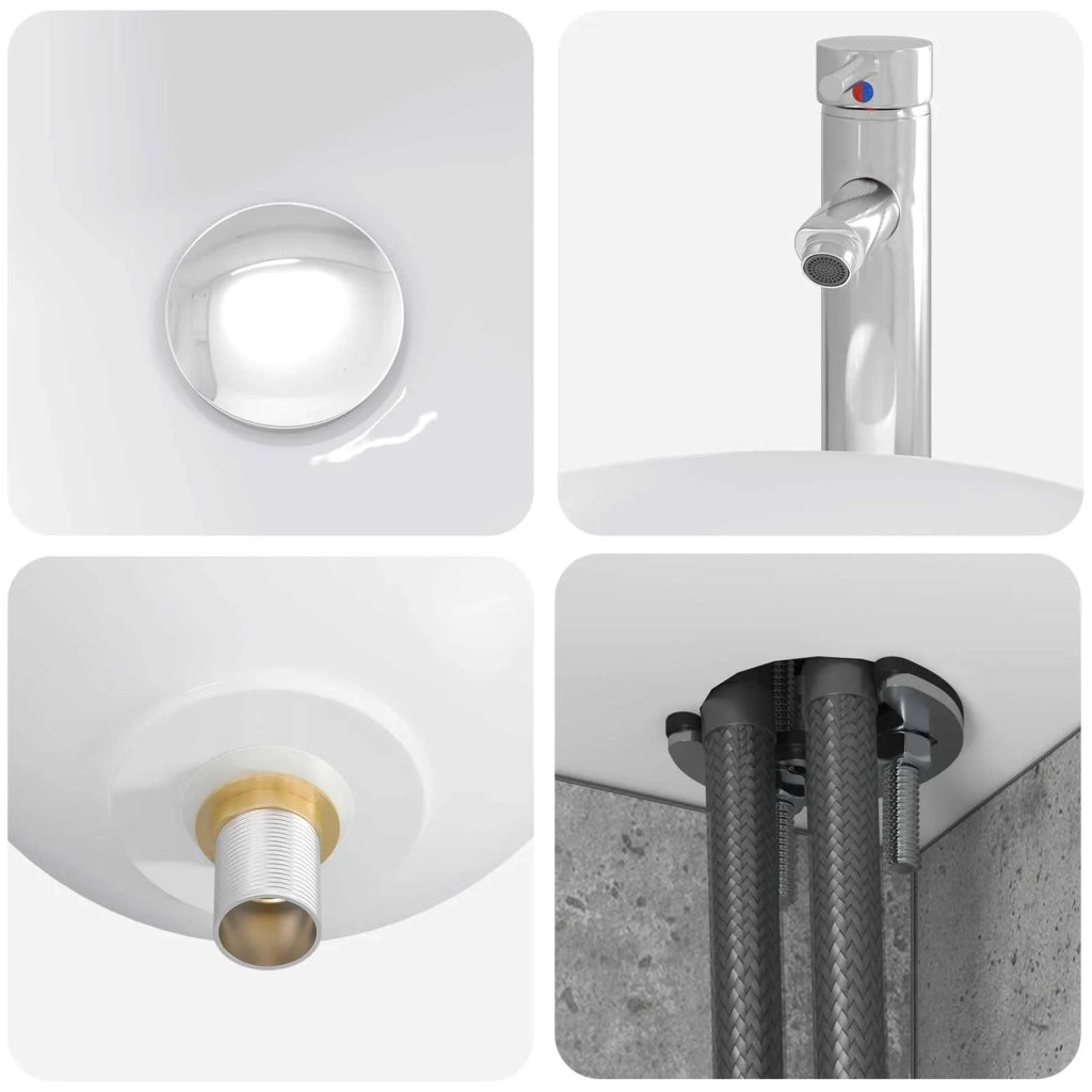 Set di mobili per il bagno 2 pz Grigio Cemento 3406116