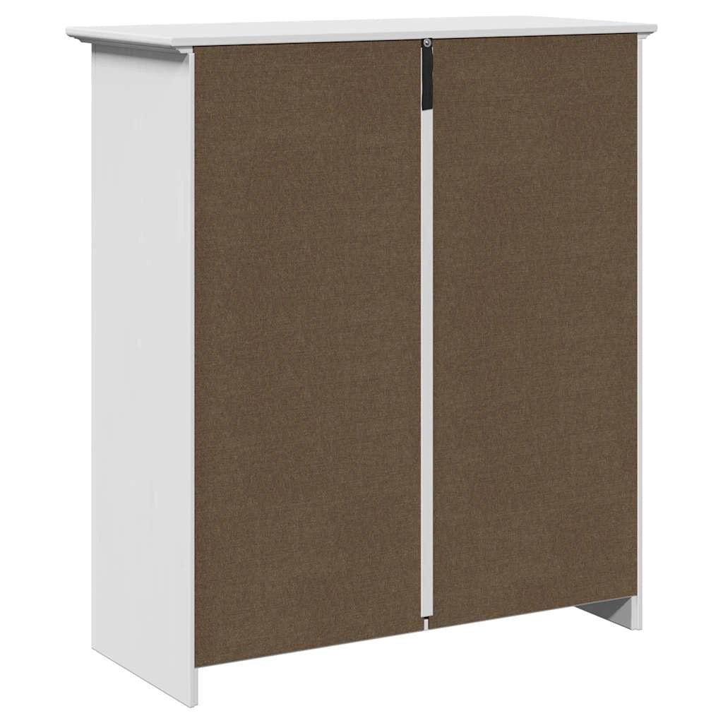 Armadio classico da ingresso 80 x 35 x 90 cm ampio spazio di archiviazione finitura in legno bianco rustico 02_0057684