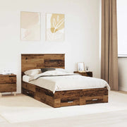 Struttura del letto con testiera Legno vecchio 120 x 190 cm