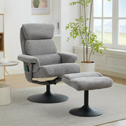 Poltrona Relax Massaggio - Zephmum - Riscaldamento Elettrico - 360¡ã Girevole - Grigio Chenille