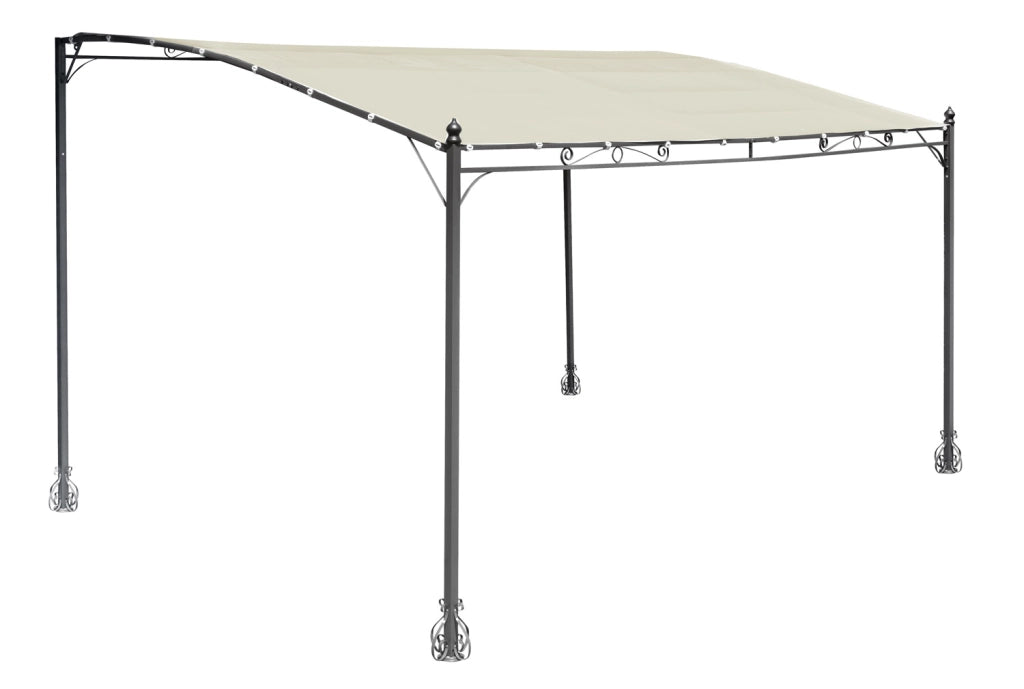 Pergola a parete Kansas in ferro 3X4 poli\sabbia Greenwood