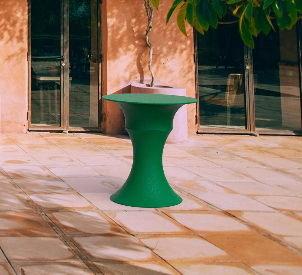 Tavolino da Giardino Componibile Ø37x47 cm in Resina Arkema Olimpo Bianco