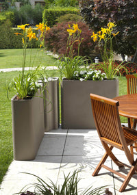 Vaso 90x27x77cm da Esterno in Polietilene Tulli Divio Outdoor Essential 80 Cappuccino