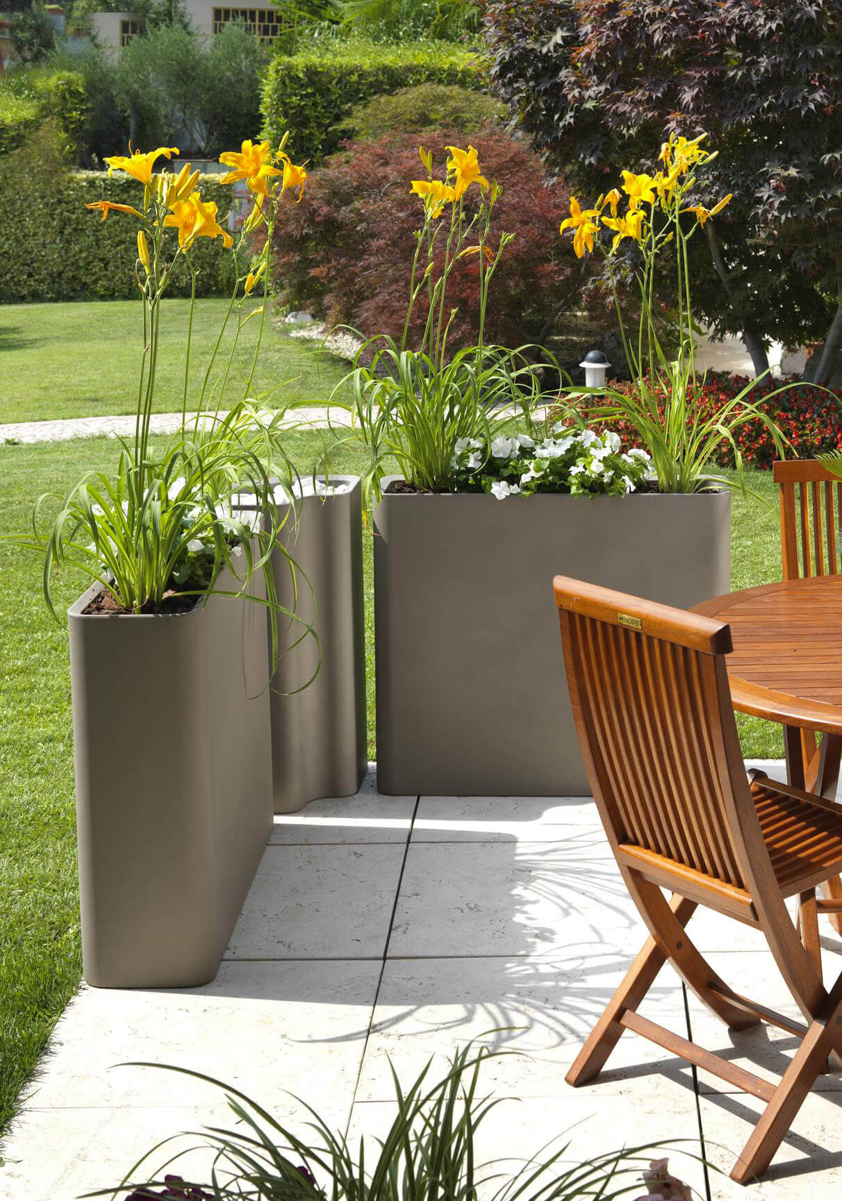 Vaso 90x27x77cm da Esterno in Polietilene Tulli Divio Outdoor Essential 80 Bianco