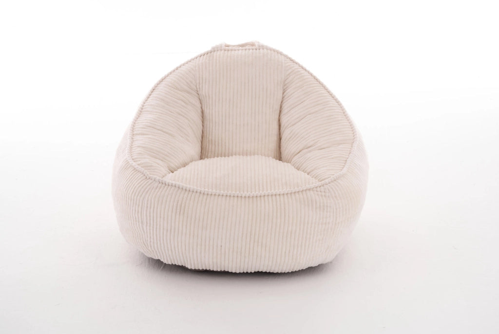 Pouf 37.0x33.0x25.0 cm ergonomico in poliestere beige