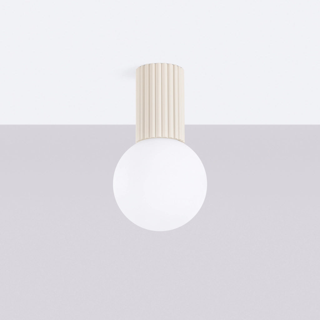 Spot soffitto SFERA Pure Lume beige globo bianco IP44 G9