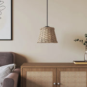 Paralume da Soffitto Marrone Ø15x12 cm in Vimini 364372
