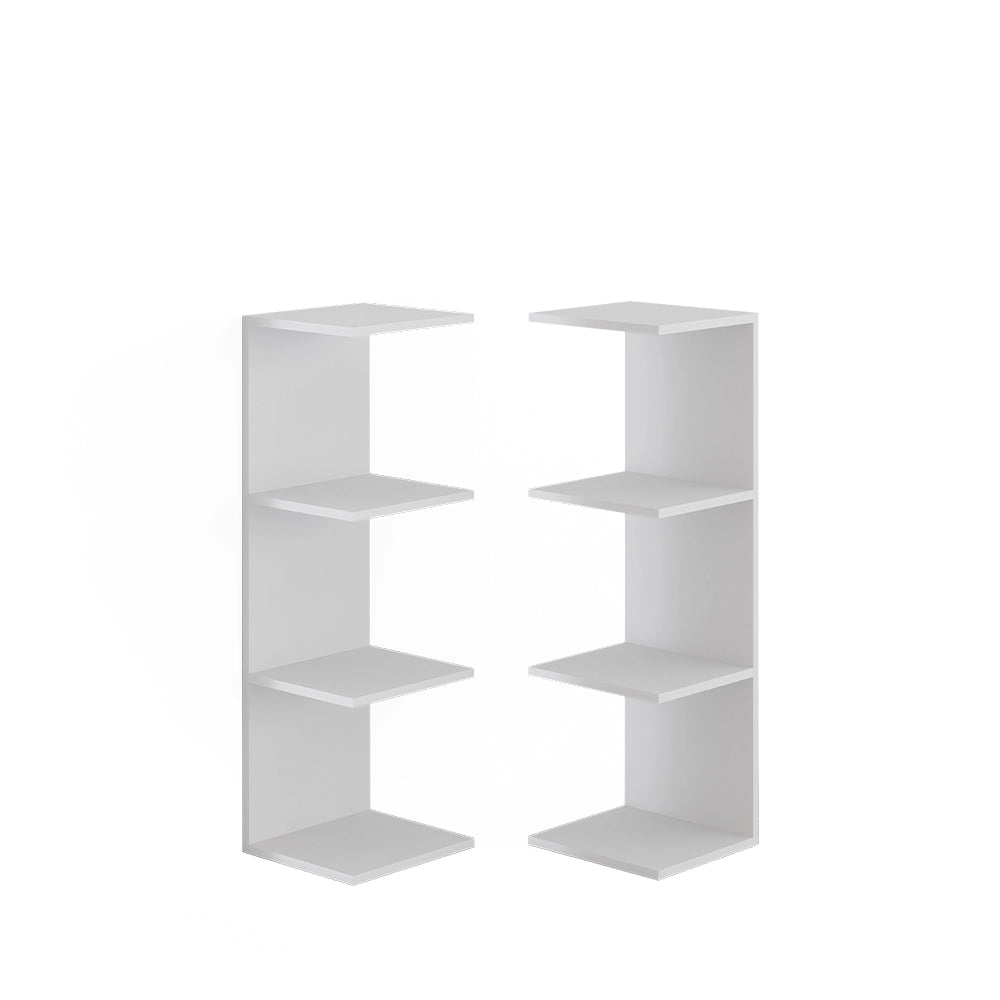 Vicco Scaffale a muro Bianco 30 x 95 cm Set di 2