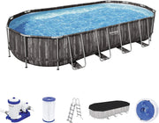 BESTWAY PISCINA FUORI TERRA POWER STEEL COMFORT JET OVALE 732 X 366 X 122 CM
