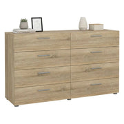 Credenza Phethai, Buffet da soggiorno, Madia da salotto, Dispensa da cucina, 140x40 h82 cm, Quercia