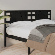 Testiera per Letto Nera 166x4x100 cm in Legno Massello di Pino 818784