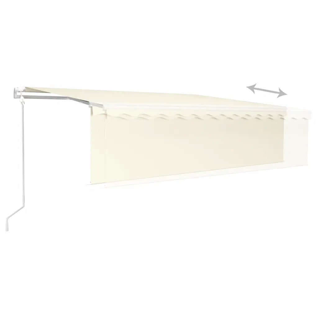 Tenda Retrattile Automatica con Parasole 5x3m Crema cod mxl 56172