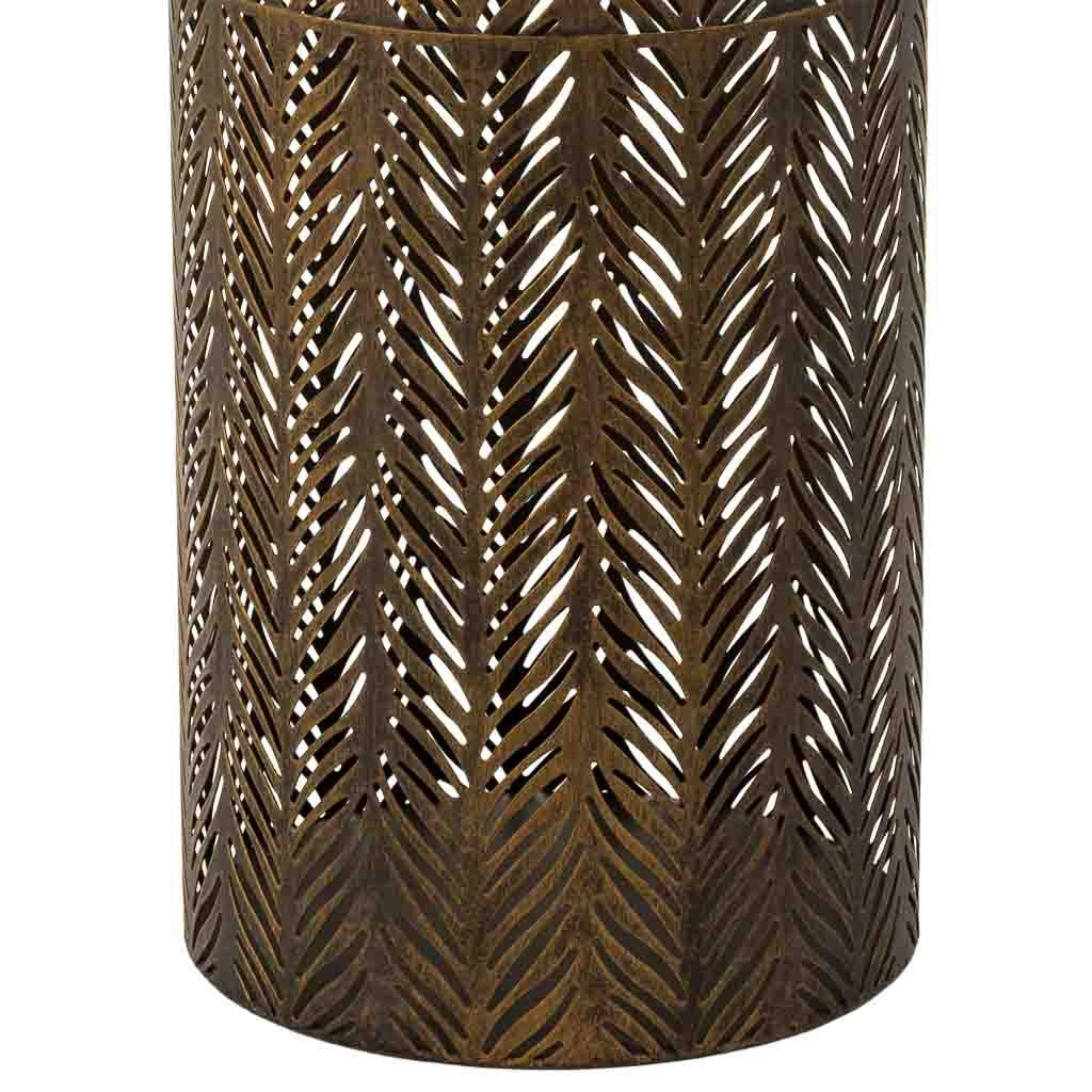 Portaombrelli tondo in metallo dorato 20x20x53h