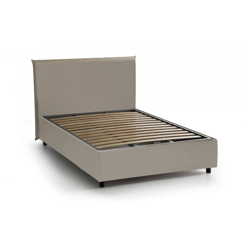 April, Letto Piazza e Mezza Contenitore Made in Italy, Grigio Tortora