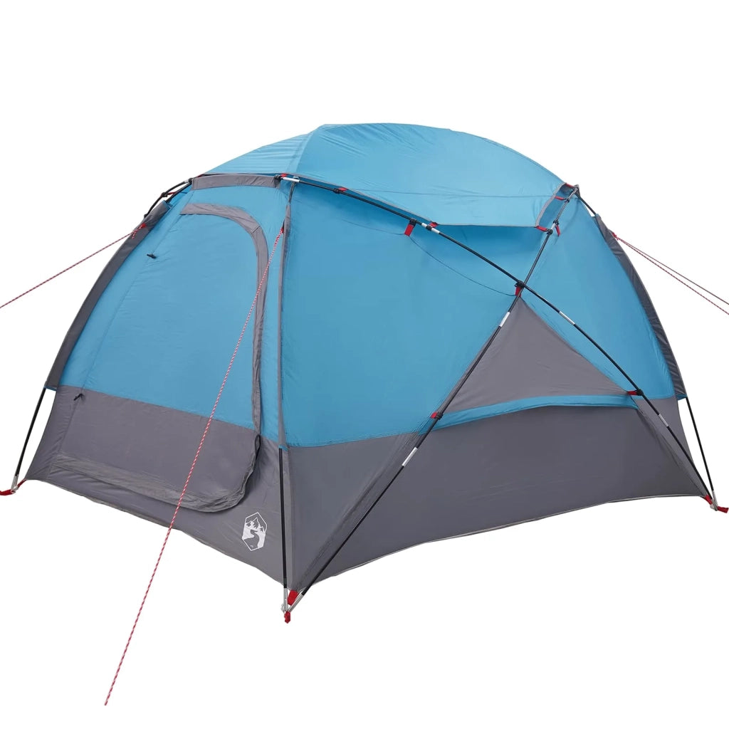 Tenda a cupola con tetto rimovibile-Tenda da campeggio Blu 4 persone