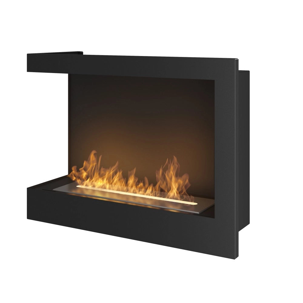 Caminetto a Bioetanolo Angolare Corner 600 Left SimpleFire da incasso con Vetro
