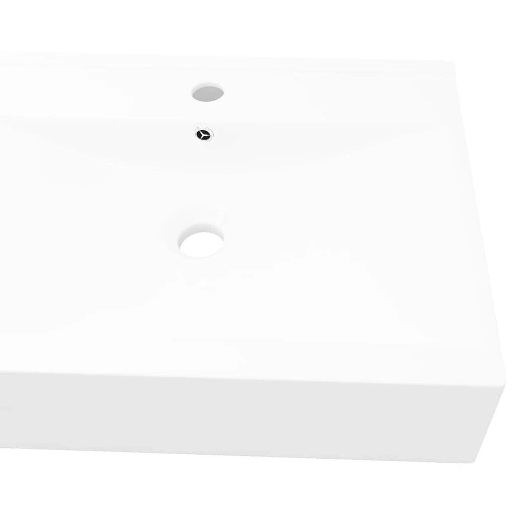 Lavabo da appoggio rettangolare in ceramica 60 x 46 cm Bianco 02_0002486