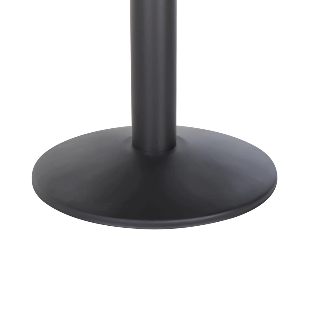 Tavolino da caffè da bistrot da giardino in legno chiaro piano quadrato 60x60 cm base in metallo Nero rustico moderno