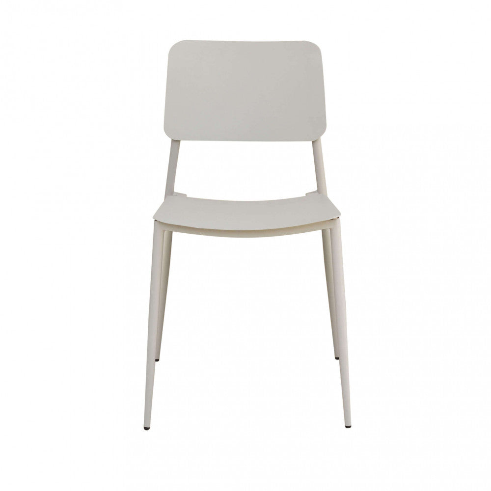 Sedia da Giardino Vega Impilabile 42x53x80 h cm in Acciaio Tortora