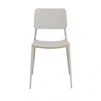 Sedia da Giardino Vega Impilabile 42x53x80 h cm in Acciaio Tortora