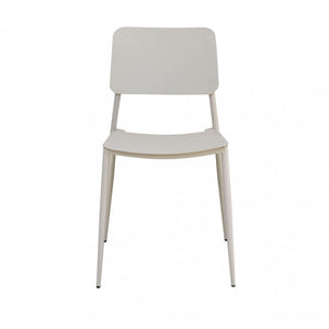 Sedia da Giardino Vega Impilabile 42x53x80 h cm in Acciaio Tortora