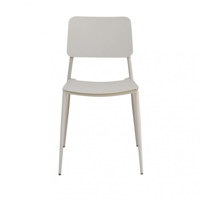 Sedia da Giardino Vega Impilabile 42x53x80 h cm in Acciaio Tortora