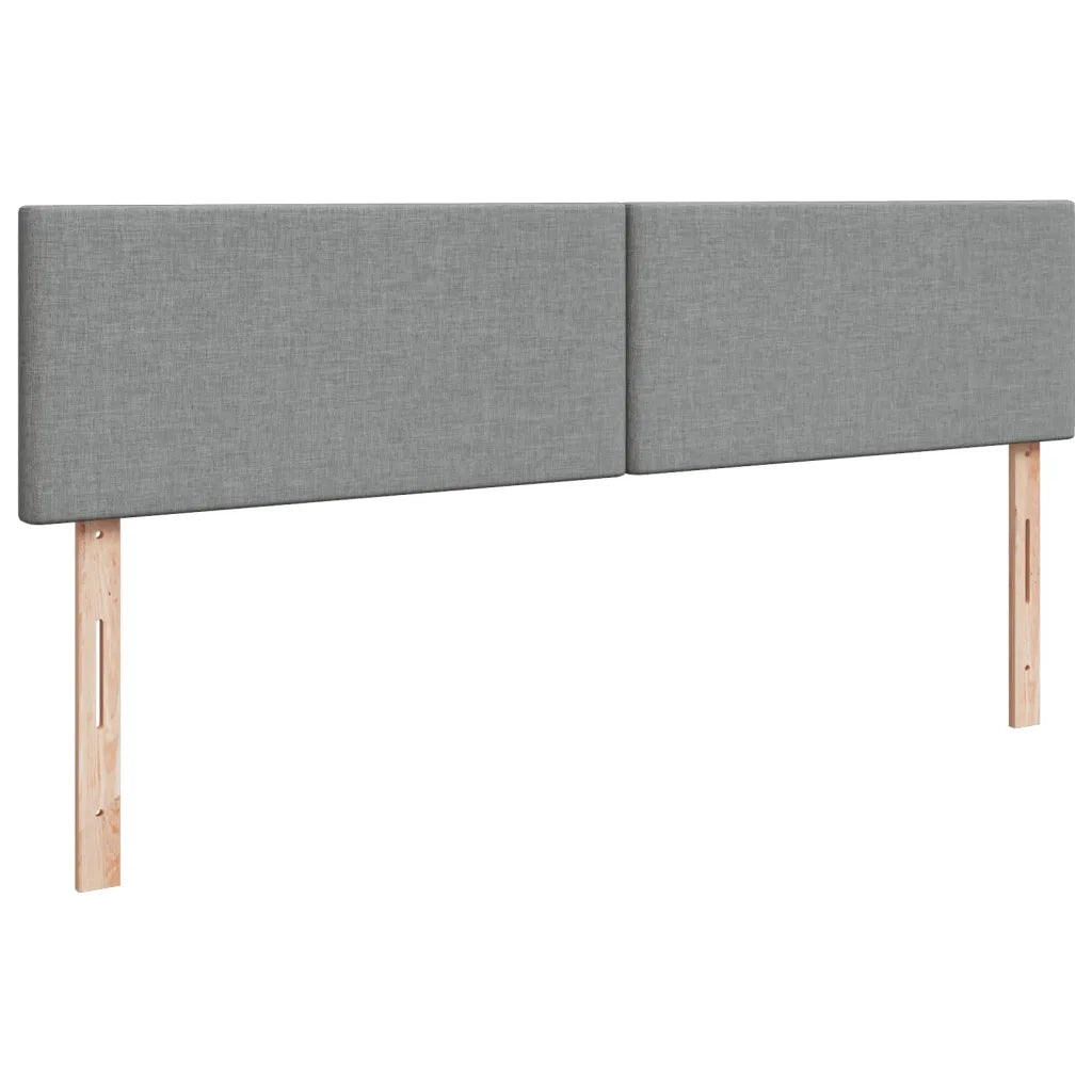 Giroletto a Molle con Materasso Grigio Chiaro180x200 cm Tessuto