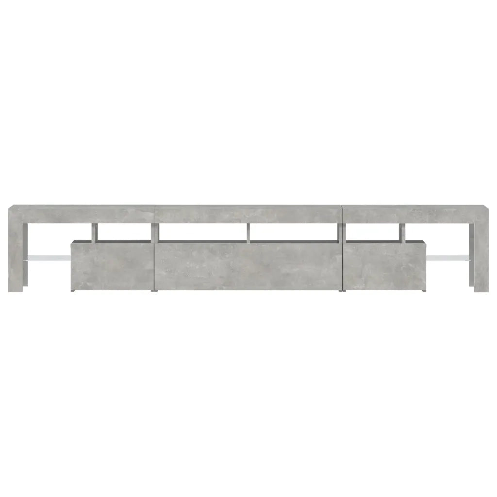 Mobile Porta TV con Luci LED Grigio Cemento 230x36,5x40 cm 3152789