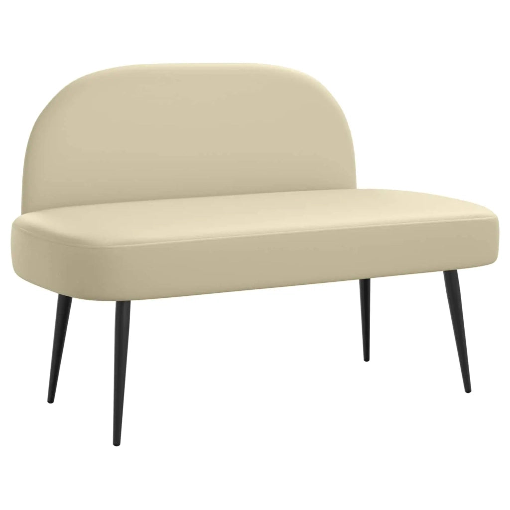 Panchina imbottita con schienale Crema 110 x 60 x 76 cm 42040799