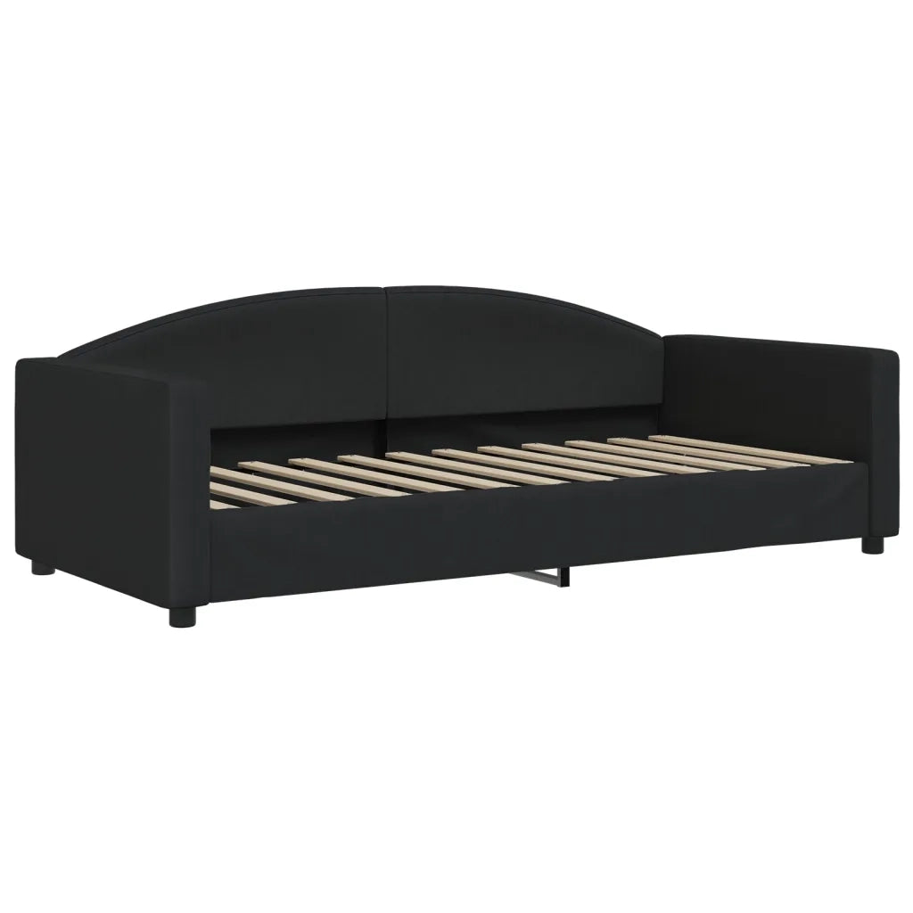 Divano Letto con Letto Estraibile-Sofa Letto-Daybed Nero 90x200 cm in Tessuto 467944