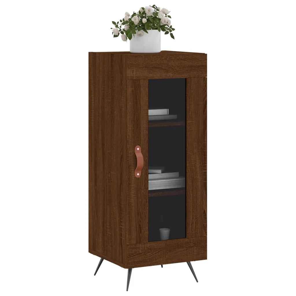 Credenza Rovere Marrone 34,5x34x90 cm in Legno Multistrato 828771