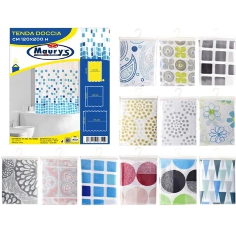 MAURY'S TENDA DOCCIA AURORA 180X200CM STAMPE ASSORTITE