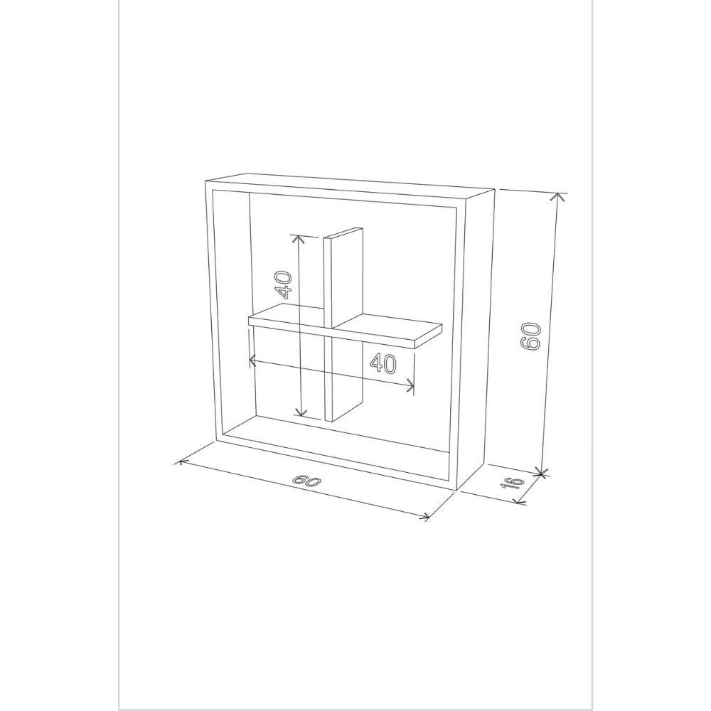 Libreria pensile Kiss 60x60x16 cm