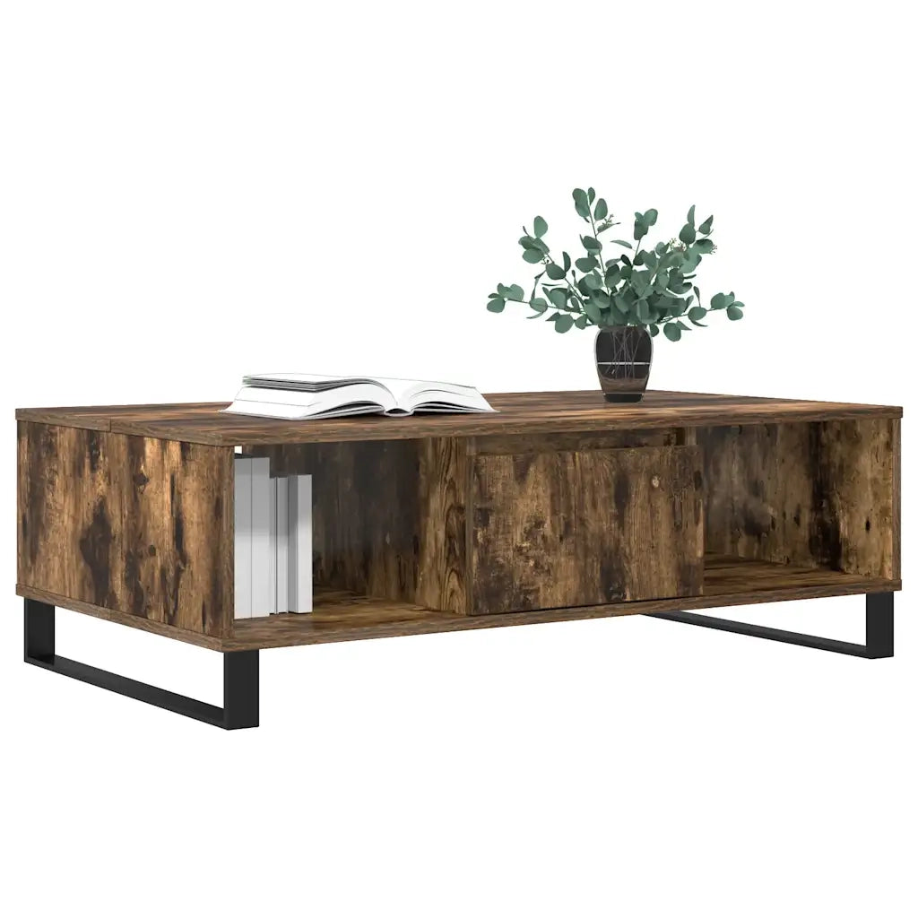Tavolino da Salotto Rovere Fumo 104x60x35 cm Legno Multistratocod mxl 82066