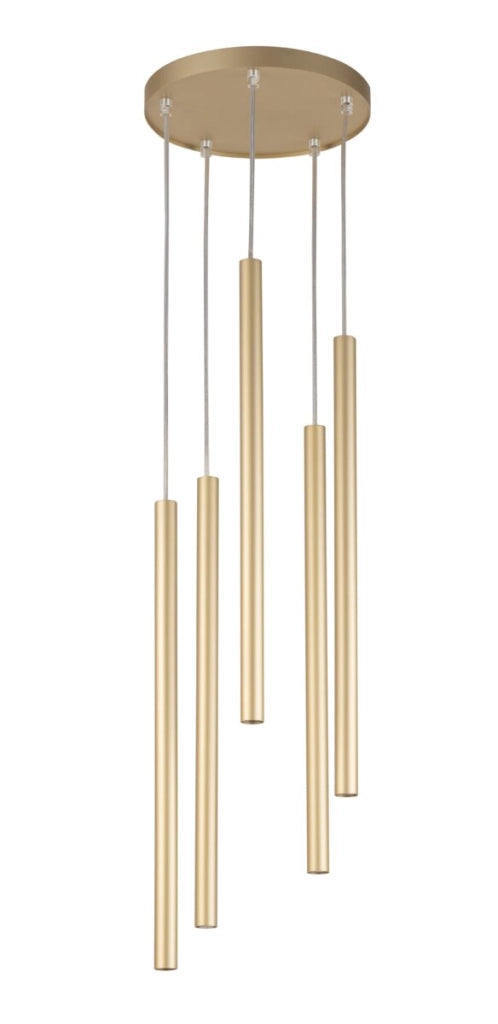 Lampada a sospensione moderna Sopel 5 luci oro G9 Sigma