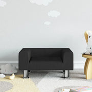 Divano per Bambini-Sofa-Divanetto Nero 50x40x26,5 cm in Velluto