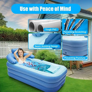 Bagno Inflabile - 160x84x64cm - Blu - Eccellente Qualità - Inflabile - Ripiegabile - Per Interno o Esterno