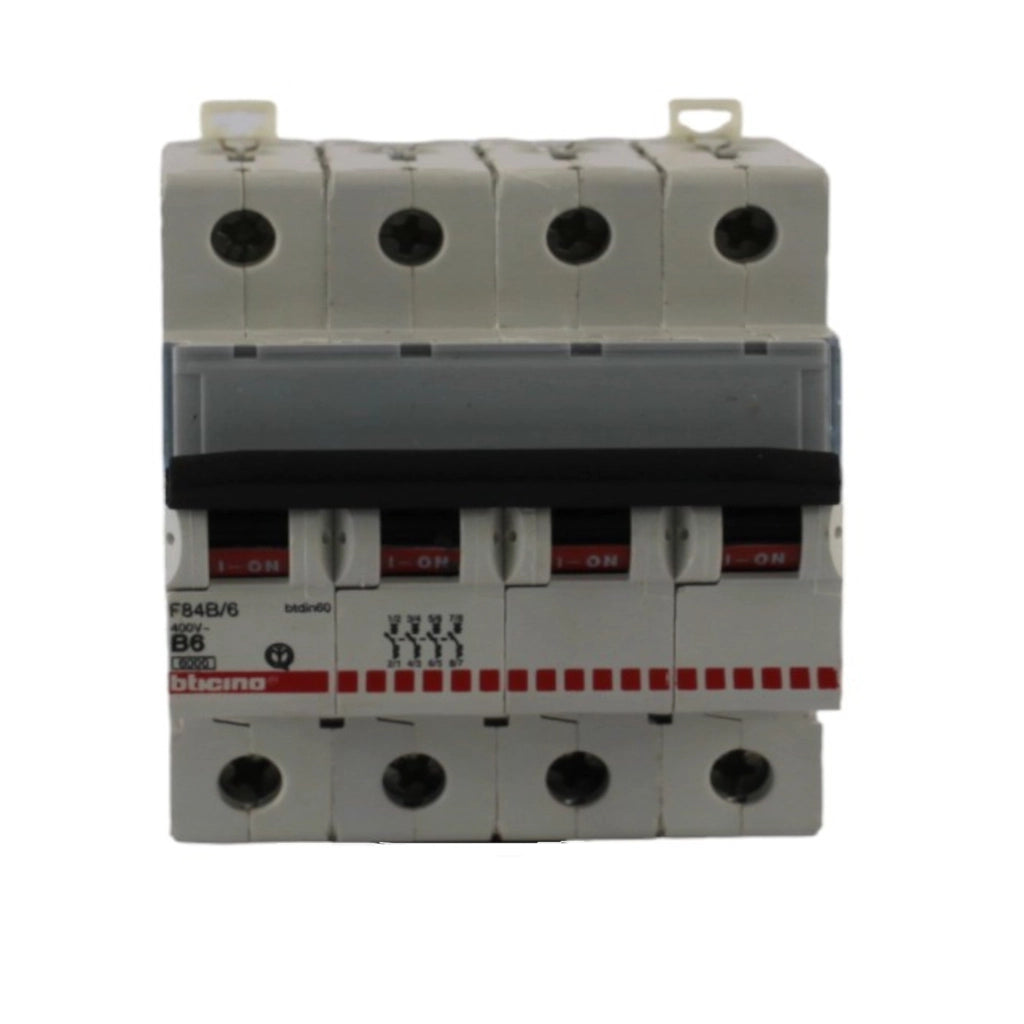 Interruttore magnetotermico 4 poli 4 moduli 6A Bticino